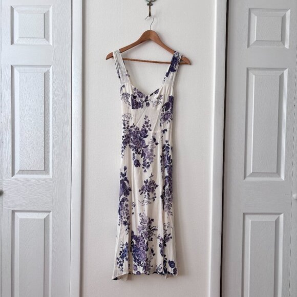 Reformation Fulton Midi Dress in Jasper Print - Picture 3 of 11